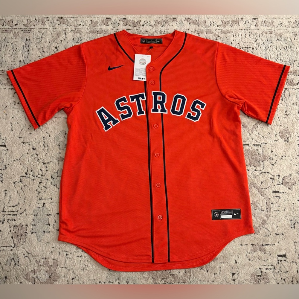 Nike Authentic Houston Astros Baseball MLB Orange Jersey Men’s Size: Large